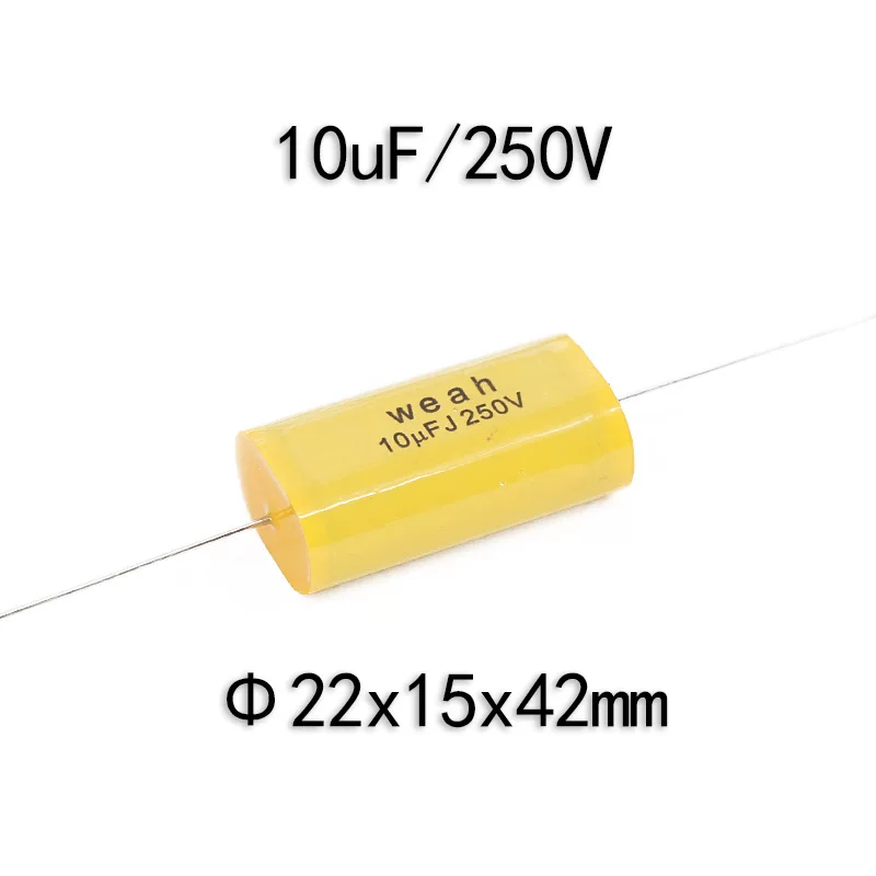 Customized processing 250V 10UF Weah Huang Bian audio frequency division capacitance Universal axial speaker capacitance