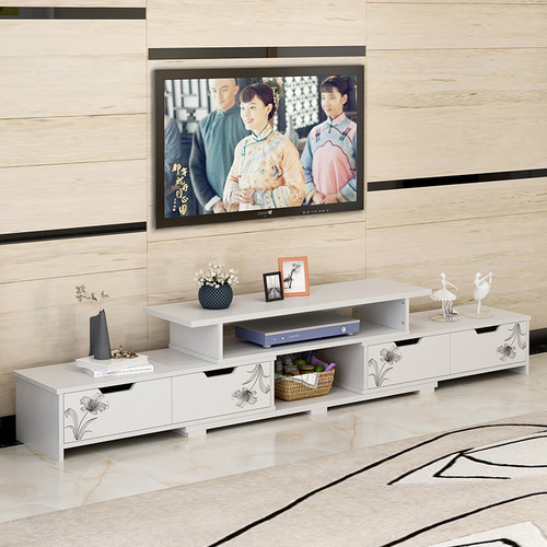Factory direct sales simple modern TV cabinet multi-functional living room TV cabinet retractable small apartment cabinet