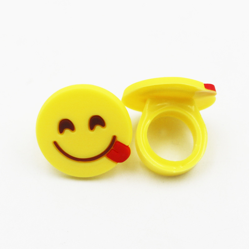 Cartoon Style Emoji Face Epoxy Rings display picture 4