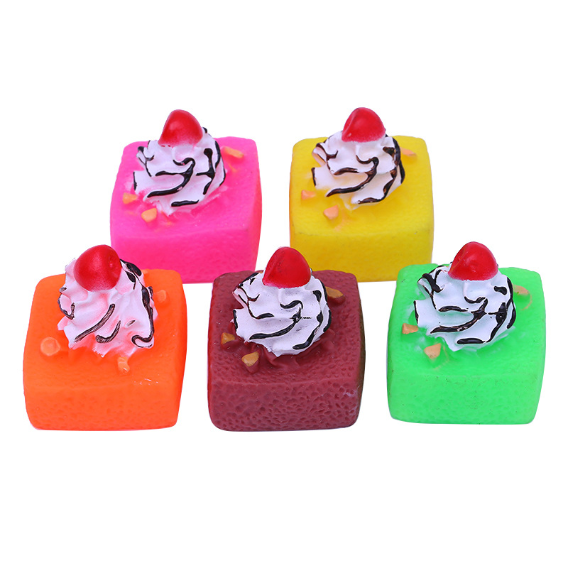 Juguete de vinilo simulación postre pastel BB llamada sonido juguete suministros para mascotas suministro directo de fábrica al por mayor