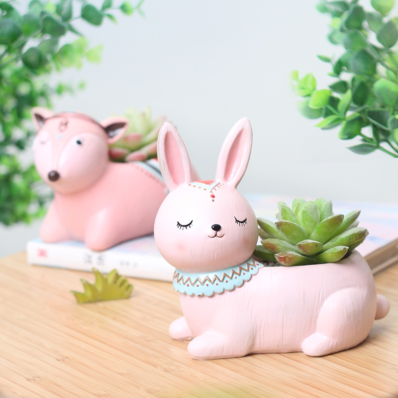 Chậu Cây Resin Chậu cây mọng nước resin phong cách Mỹ, chậu mini để bàn văn phòng, đồ trang trí tiệc (RG-142)