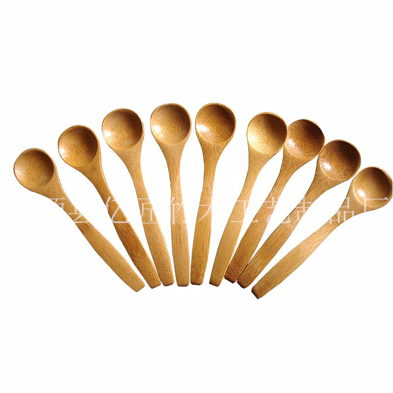 Fabricante suministro directo cuchara de madera cuchara de bambú japonés agitación cuchara de miel fijo grabado logotipo barro moxibustión cuchara promoción sanqi polvo cuchara Venta caliente