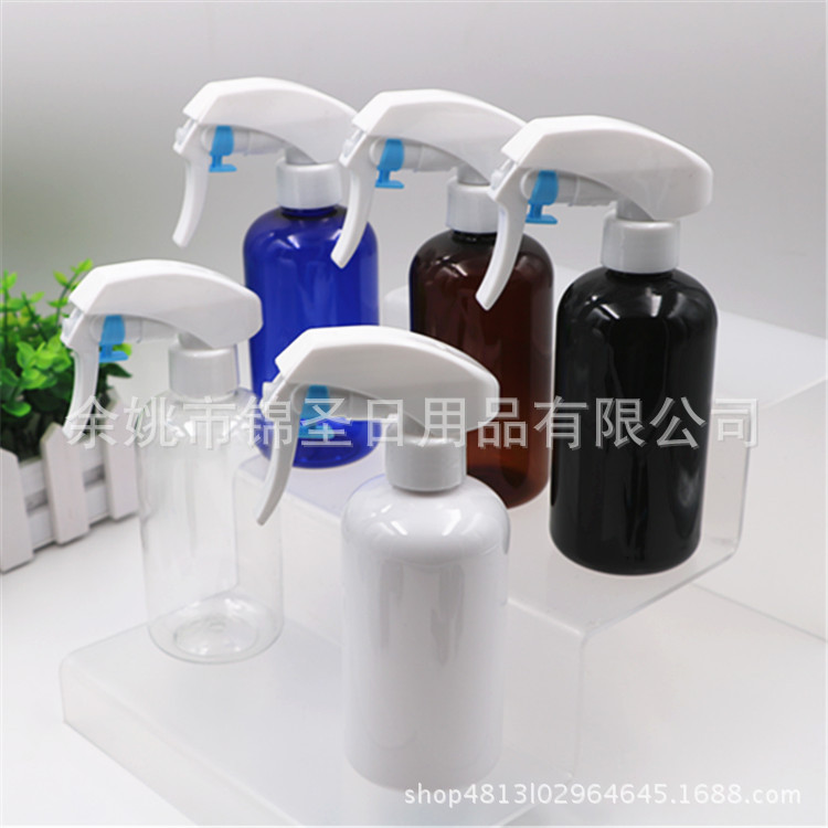 250毫升圆矮胖细雾塑料喷瓶手扣式喷雾瓶浇花美发保湿清洁瓶PET塑