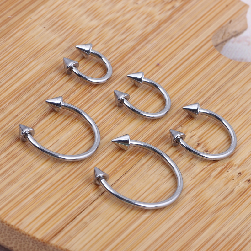 Fashion Geometric Stainless Steel Metal Nose Ring 1 Piece