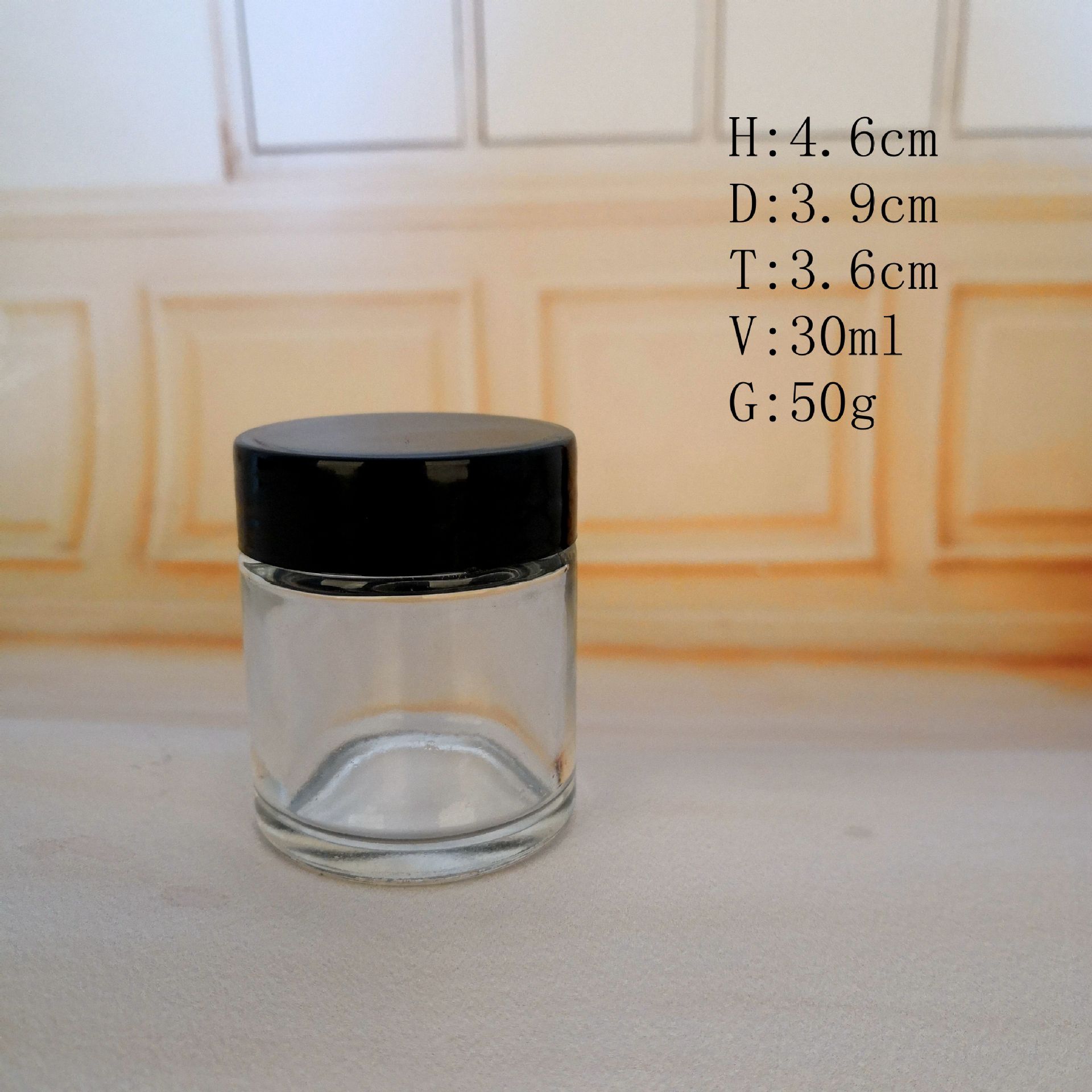 厂家供应现货圆柱形花茶罐干果储物罐 蜂蜜瓶果酱瓶密封玻璃瓶