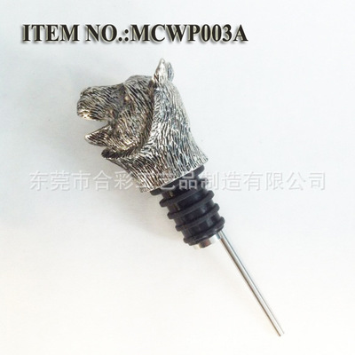 虎頭金屬電鍍環保紅酒倒酒器，十二生肖獸首倒酒器，動物頭倒酒器