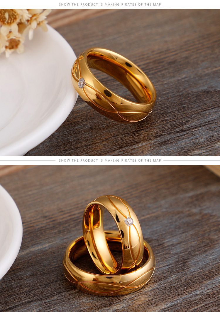 11g Weight Festival Occasion Titanium Steel Material Geometric Pattern Unisex Gender Plating Design Simple Style Style Japanese And Korean Fashion Simple Couple Couple Rings Titanium Steel Simple Bracelet Ring Men's And Women's Suertong Ornament Supply 6