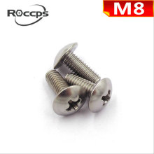 厂家批发 304不锈钢大扁头螺丝 十字大圆头螺丝 不锈钢螺丝M8