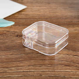棉花糖粉扑方盒塑料透明盒子收纳盒首饰包装盒粉扑有带盖空盒