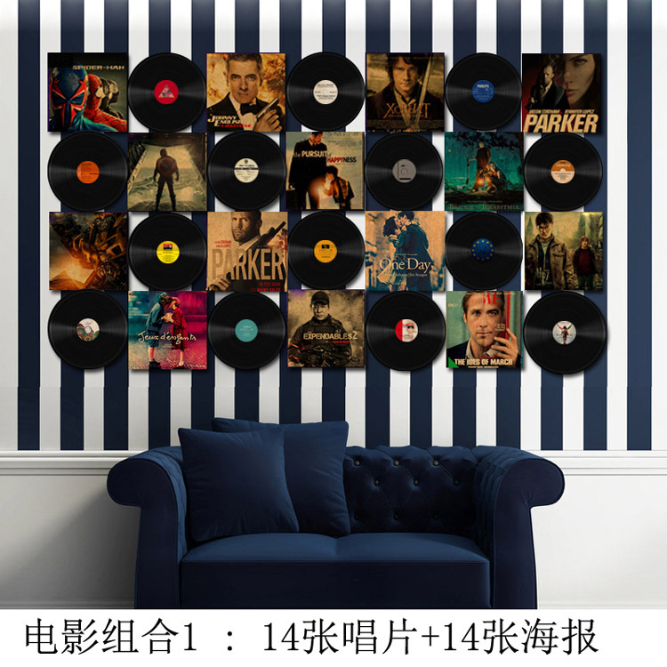 黑胶唱片塑料工艺品仿真碟片墙贴壁饰光碟墙贴复古装饰CD光盘礼品-阿里巴巴
