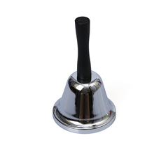 Manufacturer supply 75MM wooden handle bell, restaurant bar dining bell, metal handicraft bar bell