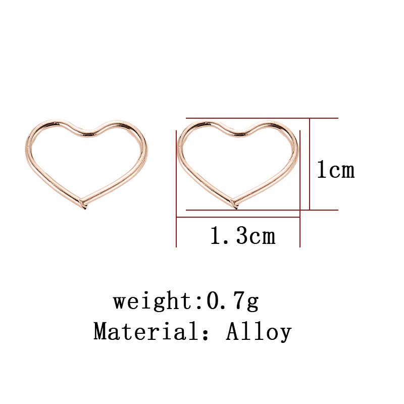 Simple Men And Women Couple Love Metal Earrings display picture 1