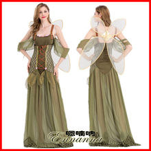 實拍分碼萬聖節服裝森林綠色精靈花仙子公主天使服裝DS演出服批發