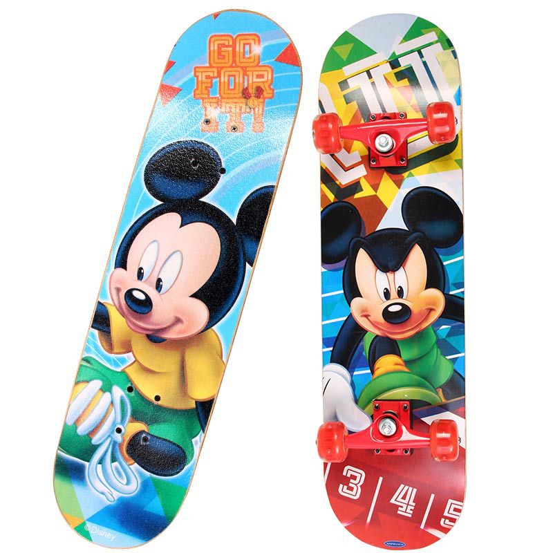 迪士尼正品授权儿童青少年滑板闪光四轮3-10岁初学青少年双翘滑板