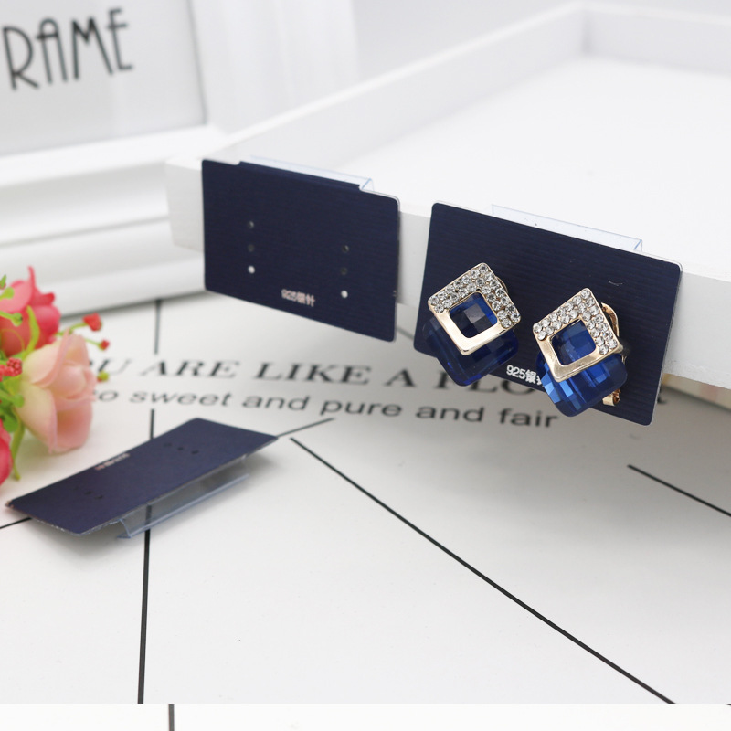 手工耳环卡展示卡 饰品包装卡挂钩卡 925银耳夹耳钩首饰包装