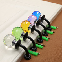 球型水晶挂衣钩单钩锌合金创意仿古金色卫生间衣帽间挂钩工厂直销