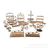 Scandinavian modern and minimalistic dessert fashionable props from natural wood, jewelry, set