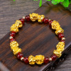 New imitation gold garnet bracelet 3D hard gold online shop Kuaishou Douyin live drainage drainage small gift gift