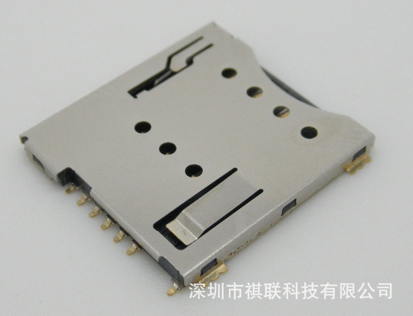 MICRO SIM PUSH卡座 1.5H SMT+SMT 外焊式 防呆-阿里巴巴