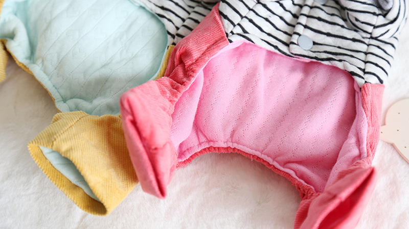 复古条纹背带四脚衣