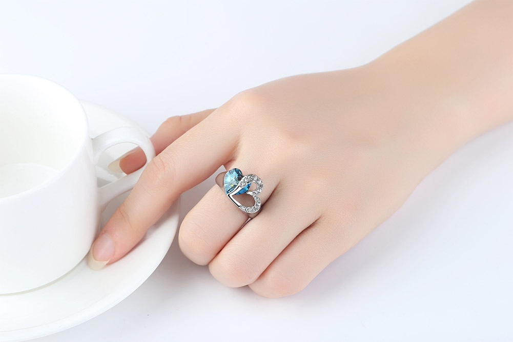 Bague En Cristal Ocean Heart display picture 4