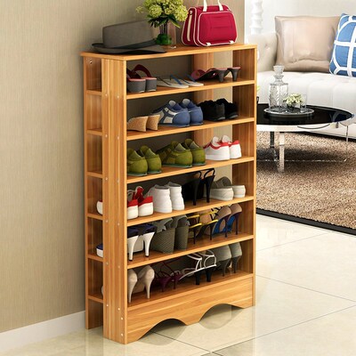 household simple and easy Economic type wood shoe rack Solid wood doors Hall cabinet capacity Shoe cabinet space multi-storey Special Offer cabinet