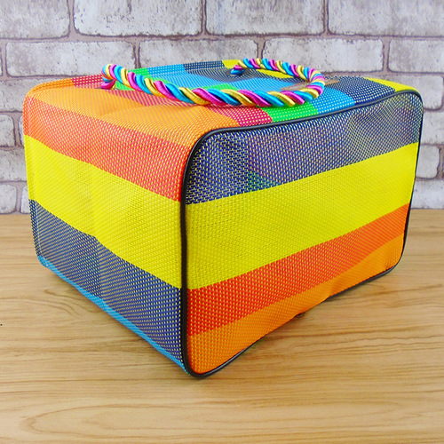 Woven mesh bath bag, men's bath bag, women's portable bath basket, folding bath basket, fitness bath bag, toiletry bag