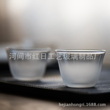 日式云雾玻璃品茗杯 雾化磨砂工艺 简约耐热功夫茶杯主人杯