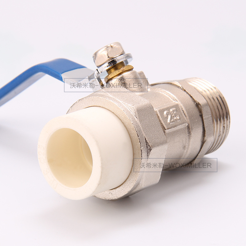PPR External Thread Brass Ball Valve External Thread PPR Quick-connect Ball Valve HVAC Ball Valve from Miller Origin Factory