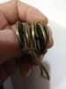 25mm thick 1.8mm antique copper coin Daqing five emperor money hemp rope set 33 grams of antique yellow and black copper coins