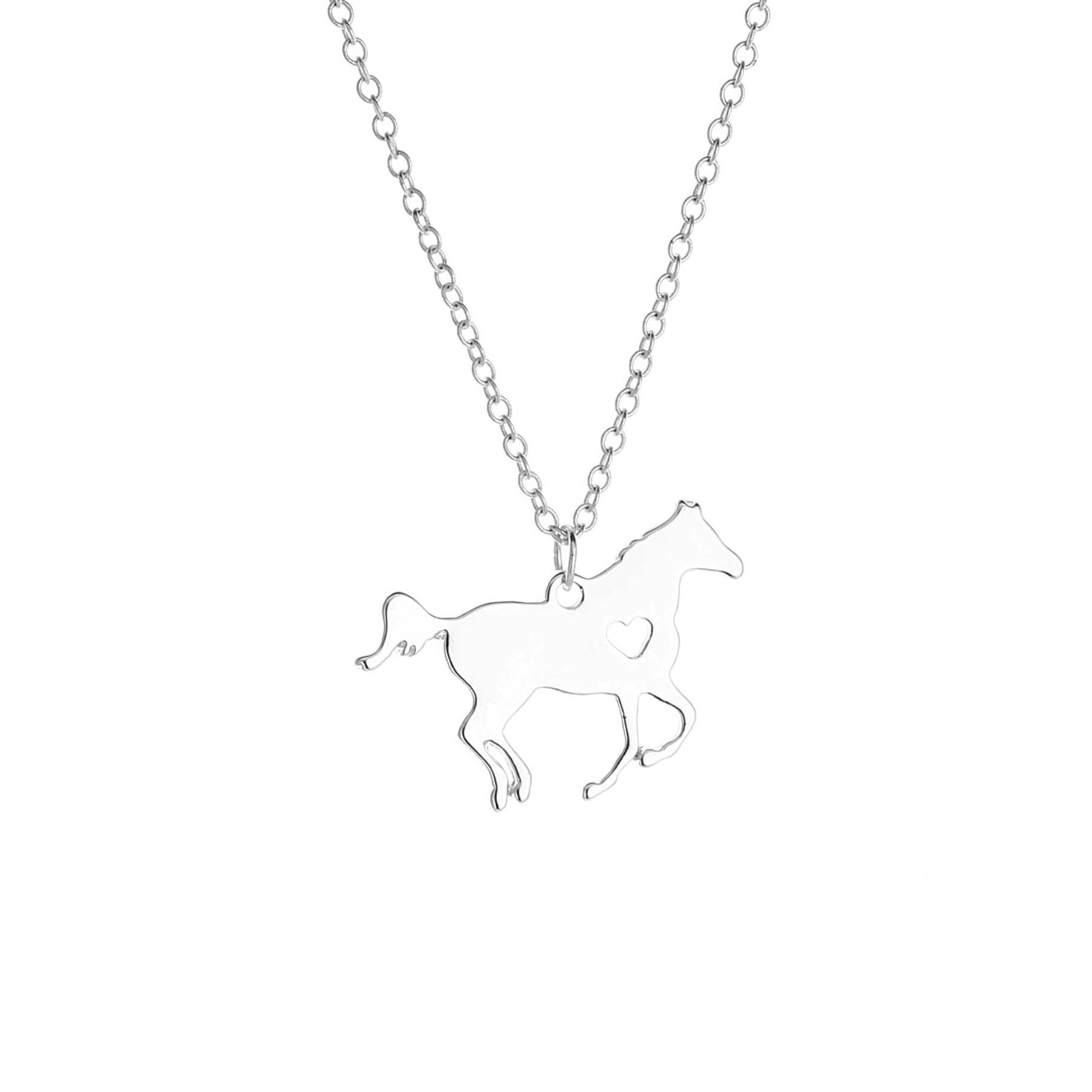 Casual Streetwear Horse Titanium Steel Metal Pendant Necklace display picture 4