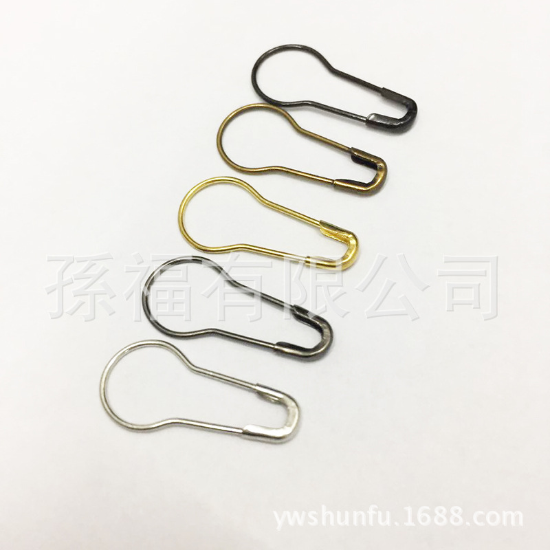 22.5*1MM 铜质铁丝梨形葫芦安全别针,葫芦别针,服装辅料配件