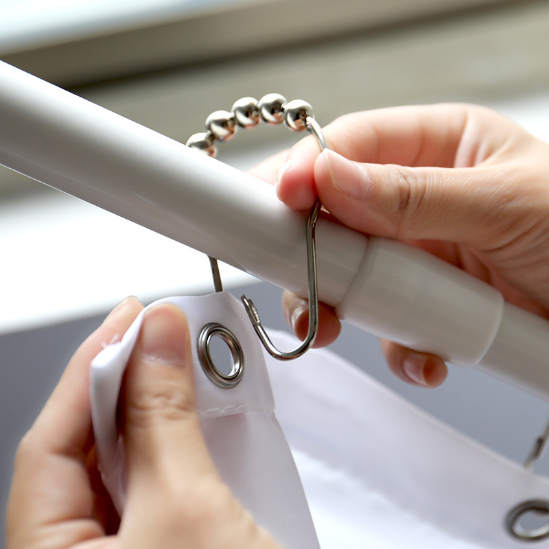 Fábrica directa de metal ducha cortina hebilla 12 baño cortina gancho accesorios hebilla cortina cinco-grano gancho