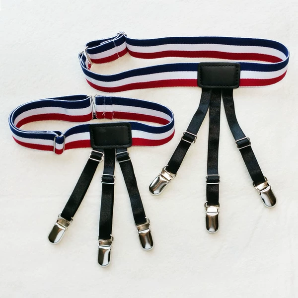 【Three Giant Duck Both Black-Red, White Blue stripes one pair】