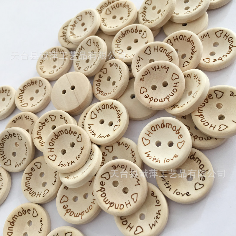 厂家直销特价100件一包15mm/20mm2孔环保木制钮扣创意款木扣-阿里巴巴