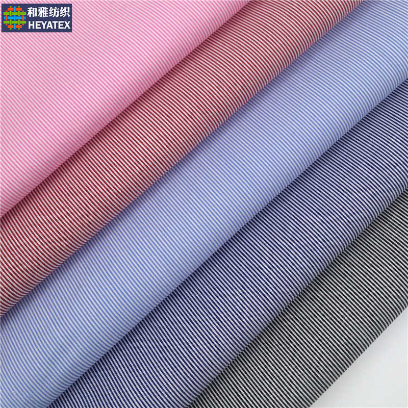 40S棉锦弹力色织条纹 高密度颜色鲜亮女装衬衫连衣裙面料H2191