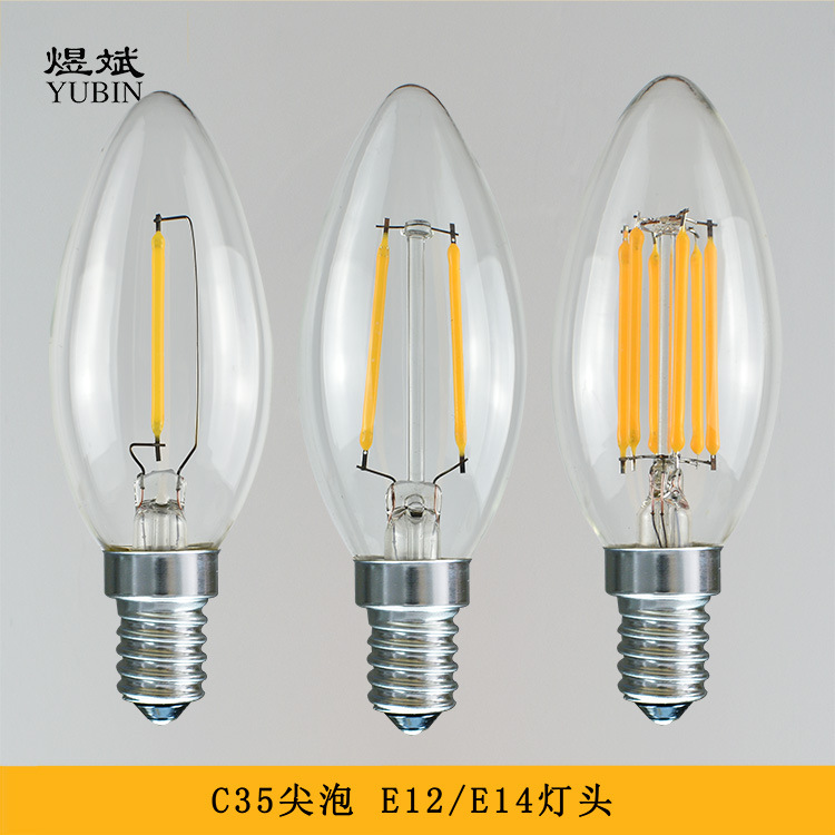 LED灯丝灯泡 E14小螺口220V深度调光led光源灯条灯泡 东莞直销