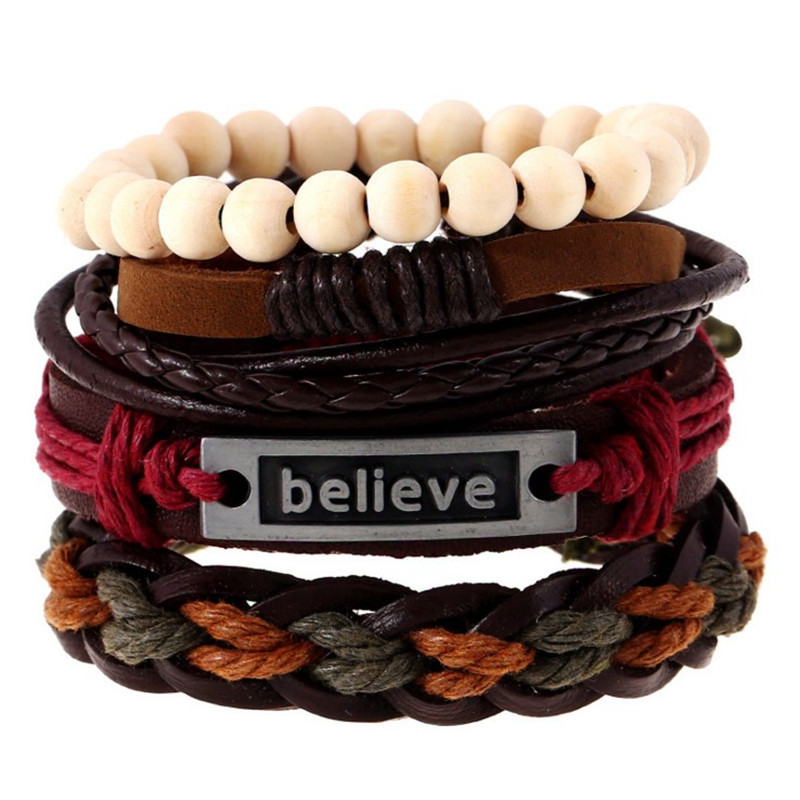 Men's bracelets European and American co...