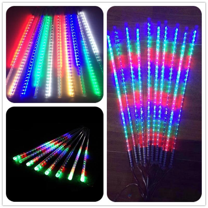 LED流星雨灯 30CM 50CM 80CM单色五彩流星雨灯 圣诞节灯光展