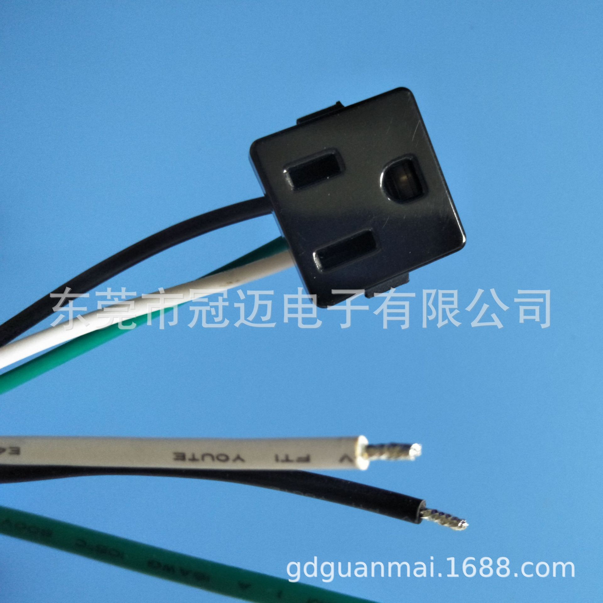 ZE-3B-2S 美规插座 三孔插座 插座带线 15A125V 美式 植物灯电源