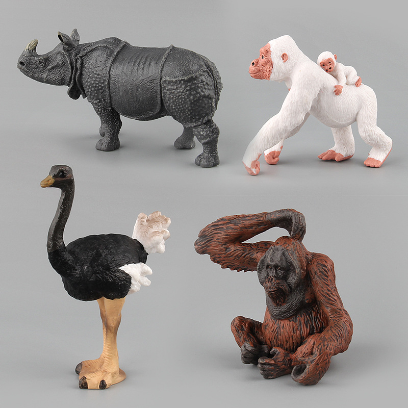 Exportación transfronteriza simulación bosque modelo animal jabalí avestruz orangután rinoceronte animal cognitiva estática decoración juguete