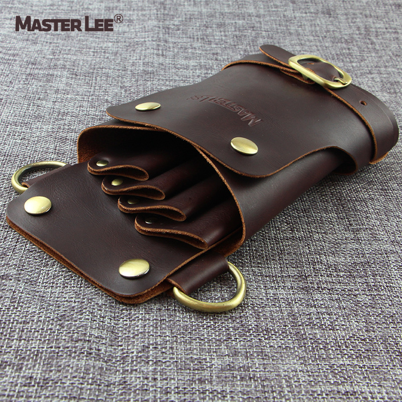 马斯特里跨境美发工具包发型师理发剪刀包pu皮质腰包斜挎包批发