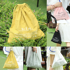 ins original design cotton bag drawstring small bag cosmetics mobile phone bag clothing cotton and linen storage drawstring bag