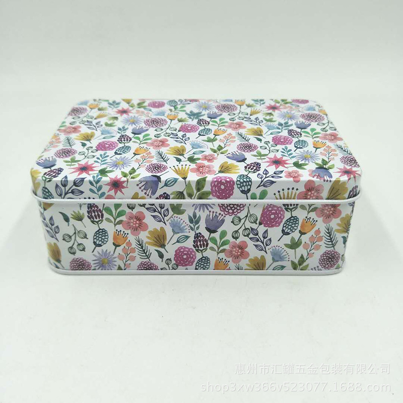 源头厂家供应马口铁锣底方形储物盒桌面收纳盒铁盒铁罐