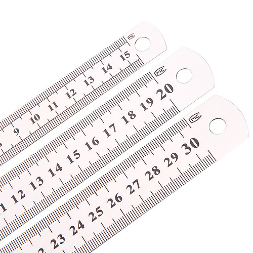 Student steel ruler 15cm20CM30CM steel ruler stainless steel ruler office stationery wholesale