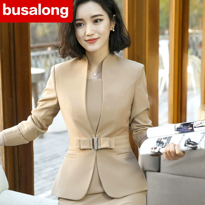 Осень и зима горячие продажи с длинным рукавом Деловое платье Женская юбка брюки интервью продаж формальный костюм OL комбинезоны 1871