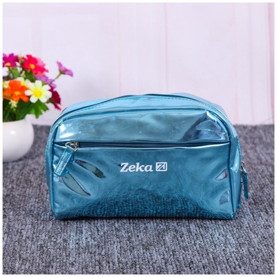 厂家直销定制 防水化妆包PVC镭射 随身零钱收纳袋 简约手拿包包