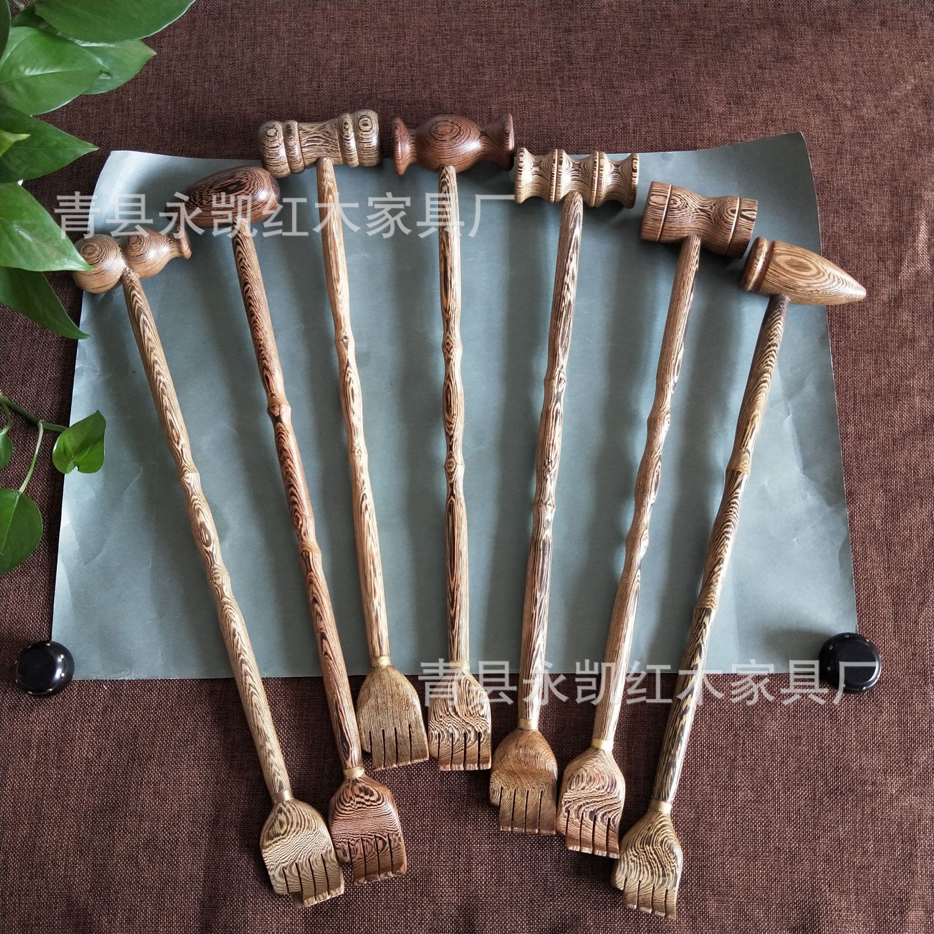 鸡翅木锤挠两用型健身锤实木痒痒挠不求人经络敲打按摩批发|ms