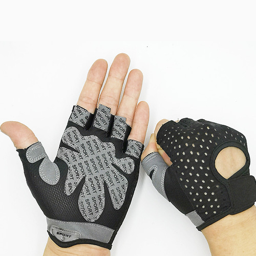 Fitness gloves for women, dumbbell exercises, cycling, anti-slip, breathable, thin, sun protection gloves, half finger, spring and summer
