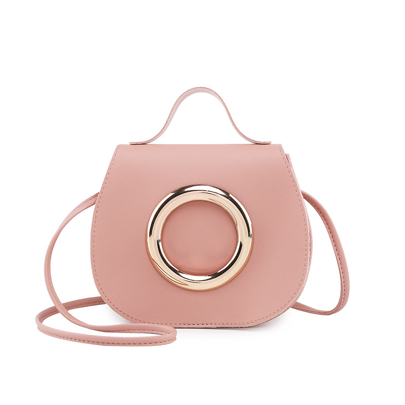 Bag2018 New Korean Version Of Pu Female Bag Metal Small Round Bag Ladies Shoulder Bag Messenger Mobile Phone Bag Small Square Bag